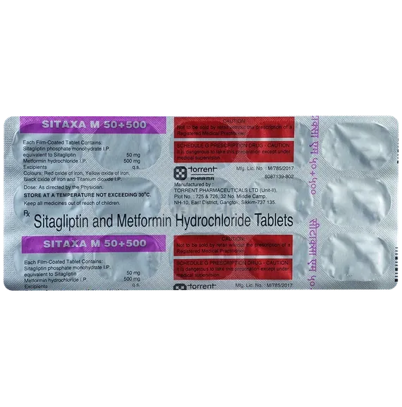 sitaxa m 50/500mg tablet 15's